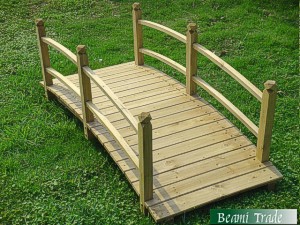 foto Zahradn� d�ev�n� l�vka - m�stek p��rodn� d�evo